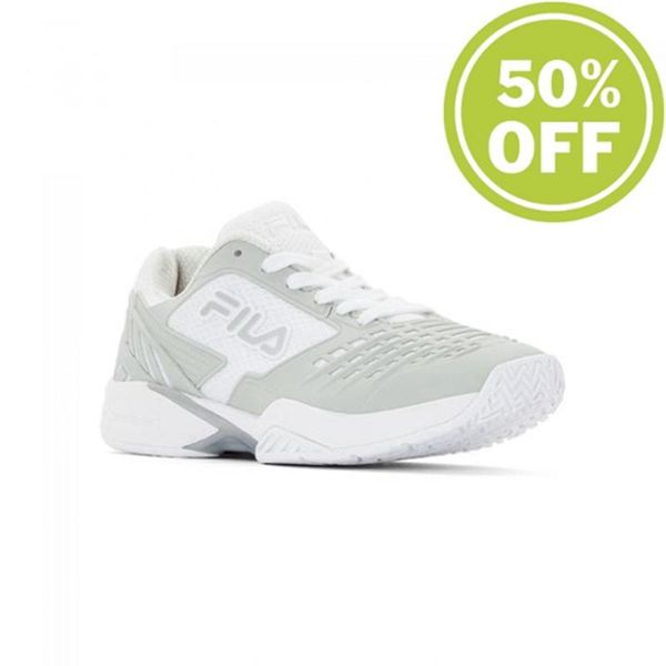 Zapatillas Running Fila Mujer Blancas / Plateadas Metal - Axilus 2 Energized Tennis - España 150824J